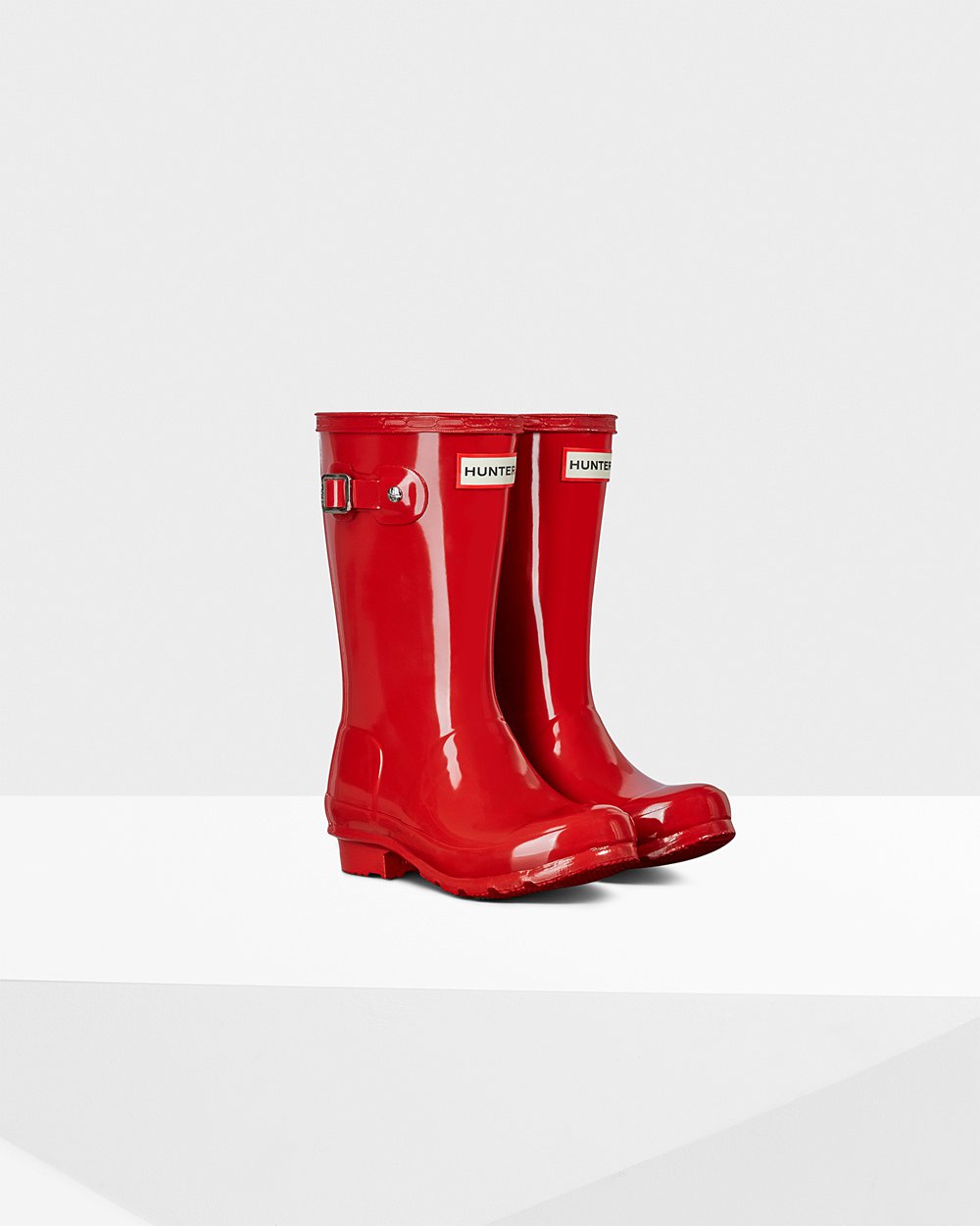 Hunter Niños Original Big Gloss - Botas de Lluvia Rojas - 496-CQUGTX